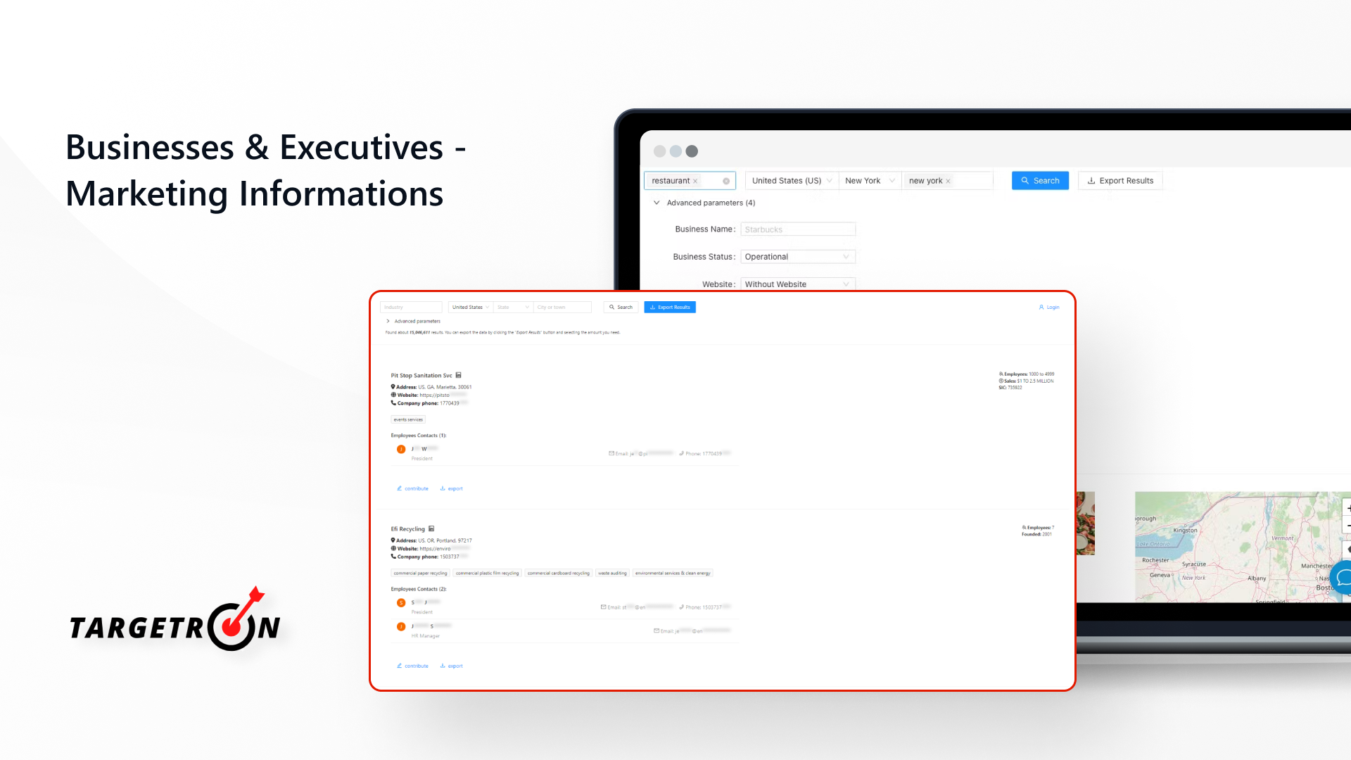B2B Leads Directory của Targetron Cơ sở dữ liệu toàn diện về các doanh nghiệp địa phương, cung cấp các giải pháp tiếp thị có mục tiêu để kết nối khách hàng với các khách hàng tiềm năng có liên quan