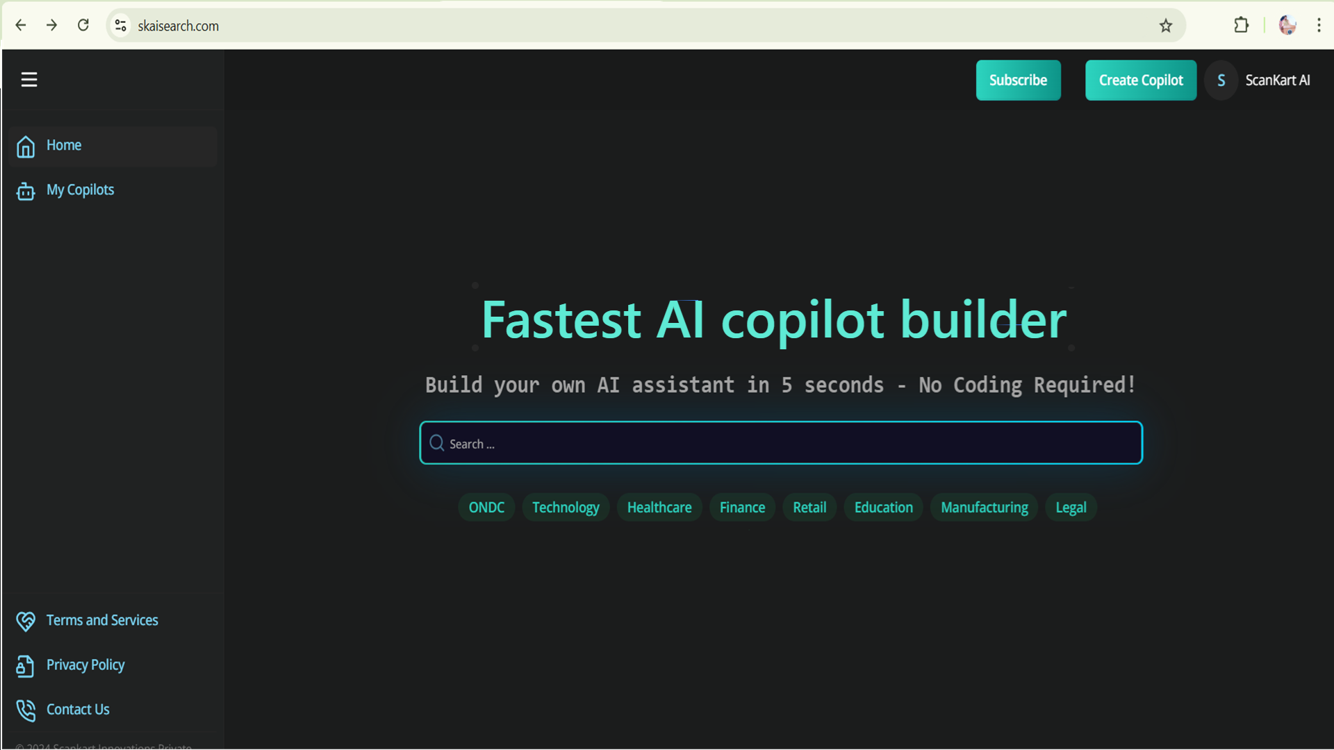 Tự động hóa quy trình làm việc AI không cần mã với ScanKart AI co-pilot để hoạt động hàng ngày hiệu quả