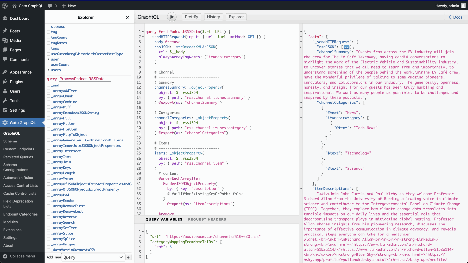 API GraphQL có thể tùy chỉnh cho nội dung WordPress